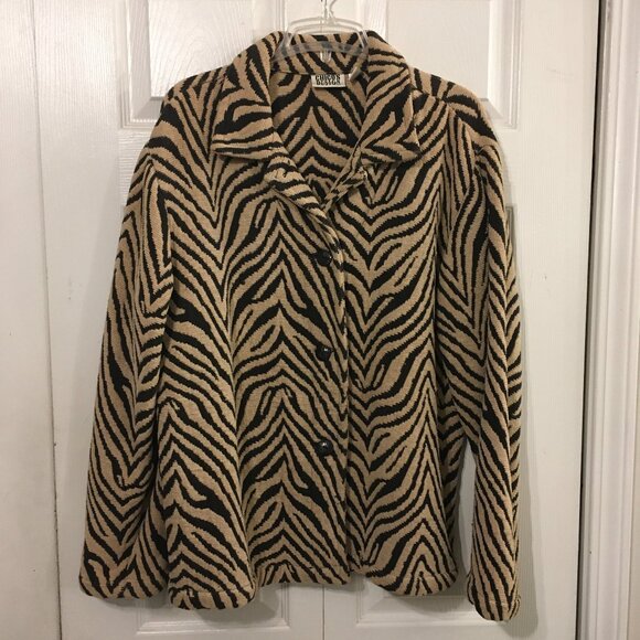 Chico's Design Jackets & Blazers - Chico's Vintage Zebra Tiger Animal print Jacket Sz 2